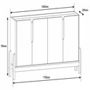 Ver mais imagens de Buffet Lizz 170 Cm Cor:branco/cedro