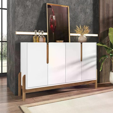 Buffet Lizz 170 Cm Cor:branco/cedro