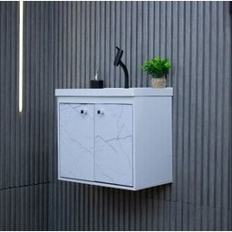 Gabinete Armario para Banheiro Bergamo 51cm com Cuba - 2
