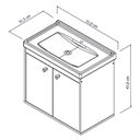 Ver imagem 6 de Gabinete Armario para Banheiro Bergamo 51cm com Cuba