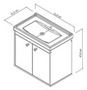 Ver imagem 6 de Gabinete Armario para Banheiro Bergamo 51cm com Cuba