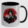 Caneca Branca com Interna Preta Y5 GUEIXA MULHER JAPONESA  2 - 1