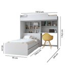 Ver imagem 4 de Treliche Office Teen New com Báu e Escrivaninha - Branco
