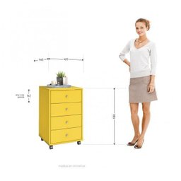 Gaveteiro 4 Gavetas Intelectual Zanzini - 3 Gaveteiro 4 Gavetas Intelectual Zanzini - 3