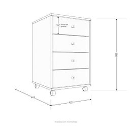 Gaveteiro 4 Gavetas Intelectual Zanzini - 4 Gaveteiro 4 Gavetas Intelectual Zanzini - 4