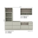 Ver imagem 4 de Cozinha Compacta 4 Peças 100% MDF com Torre Quente Gavetas e Aéreo Vidro Fineze