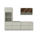 Ver imagem 3 de Cozinha Compacta 4 Peças 100% MDF com Torre Quente Gavetas e Aéreo Vidro Fineze