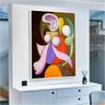 Quadro Decorativo Pablo Picasso Mulher Com Uma Flor:90x60 cm/BRANCA - 8