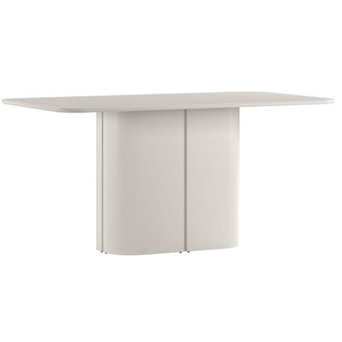 Mesa de Jantar Serena 160x90 cm com Vidro Off White - New Ceval