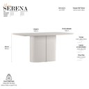Ver imagem 3 de Mesa de Jantar Serena 160x90 cm com Vidro Off White - New Ceval