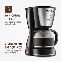 Cafeteira Elétrica Mondial Dolce Arome 550w C-30-18x Preto/inox 220 V - 4