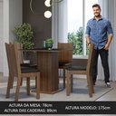 Ver imagem 5 de Conjunto Sala de Jantar Mesa Tampo de Madeira 4 Cadeiras Rustic/preto Samara Madesa