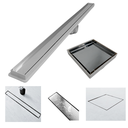 Ver imagem 1 de Kit Ralo Linear Banheiro 5x60 + Ralo 15x15 Inox Oculto Branco Box Lavabo Dentro e Fora