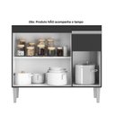 Ver imagem 4 de Gabinete de Pia Tatiane 3 Portas 1 Prateleira MDP 95cm Preto