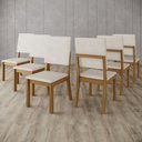 Ver imagem 1 de Kit 6 Cadeiras Estofadas para Mesa de Jantar Milla Henn