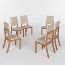 Ver imagem 2 de Kit 6 Cadeiras Estofadas para Mesa de Jantar Milla Henn