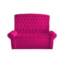 Ver imagem 1 de Kit de Quarto Cabeceira de Cama Box e Calçadeira Baú Dubai King 195 Cm Suede Rosa Pink Ec Móveis