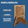 Porta-retrato A4 Tabaco 21x30 com Vidro Kit 10 Unidades Lembrancinha de Festa - 3