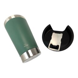 Copo Térmico de 500ML Inox C/ Tampa P/ Cerveja - Verde - 6