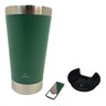 Copo Térmico de 500ML Inox C/ Tampa P/ Cerveja - Verde - 7
