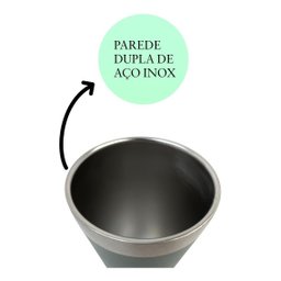 Copo Térmico de 500ML Inox C/ Tampa P/ Cerveja - Verde - 2