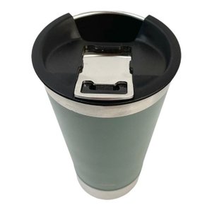 Copo Térmico de 500ML Inox C/ Tampa P/ Cerveja - Verde