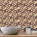 Ver imagem 2 de Papel de Parede Adesivo Pastilhas Tons de Marrom e Bege 3m
