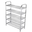 Ver imagem 2 de Sapateira Prateleira Inox 5 Andares Tenis Sapato Sandalia Calçado Organizaçao Hall de Entrada Estant
