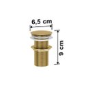 Ver imagem 7 de Válvula Ralo Click Metal Dourada Gold Banheiro Luxo