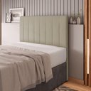 Ver imagem 2 de Cabeceira Cama Box Casal King Size Kharla 193cm Veludo Bege - Desk Design