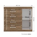 Ver imagem 3 de Cômoda Santos Andirá Havana Plus 1 Porta 4 Gavetas com Pés Atacama