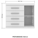 Ver imagem 3 de Cômoda Sapateira Havana Plus 1 Porta 4 Gavetas Santos Andira