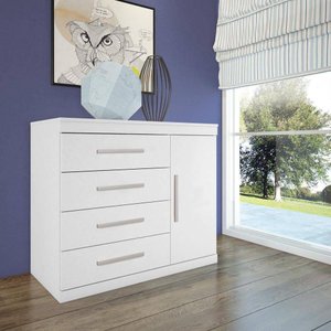 Cômoda Sapateira Havana Plus 1 Porta 4 Gavetas Santos Andira