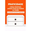 Ver imagem 3 de Kit 2 Mesas de Cabeceira Suspensas 30cm com 2 Gavetas MDF 15mm Branco Mesa de Cabeceira Já Montadas