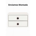 Ver imagem 6 de Kit 2 Mesas de Cabeceira Suspensas 30cm com 2 Gavetas MDF 15mm Branco Mesa de Cabeceira Já Montadas