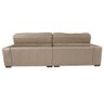 Sofá de Couro Legítimo Retrátil Automático 2,35m Cama Inbox Gran Vitaly softgel d40 Bege - 6