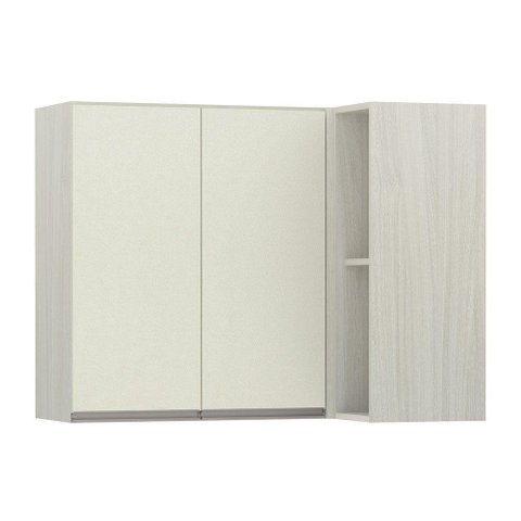 Armário Canto Reto Conjugado 2 Portas C/Nicho Legno Crema