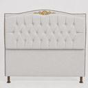Ver imagem 2 de Cabeceira Greta 140cm Estofada Bouclê Moscow p/ Cama Casal Quarto
