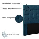 Ver imagem 3 de Cabeceira King 1,95m Verona Veludo - Pallazio - Azul Marinho