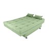 Sofá-cama Salomão 3 Lugares Confortável Bouclé P/ Sala de Tv:boucle Verde Oliva - 2