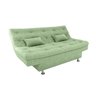Sofá-cama Salomão 3 Lugares Confortável Bouclé P/ Sala de Tv:boucle Verde Oliva - 3