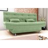 Sofá-cama Salomão 3 Lugares Confortável Bouclé P/ Sala de Tv:boucle Verde Oliva - 4