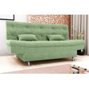 Ver imagem 4 de Sofá-cama Salomão 3 Lugares Confortável Bouclé P/ Sala de Tv:boucle Verde Oliva