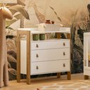 Ver imagem 7 de 4410 - Comoda 3gav C/nicho Fantasia Branco Acetinado (4410.3) + 4375 - G. Roupa 3pts/2gv C/nicho