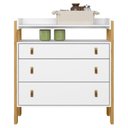 Ver imagem 5 de 4410 - Comoda 3gav C/nicho Fantasia Branco Acetinado (4410.3) + 4375 - G. Roupa 3pts/2gv C/nicho