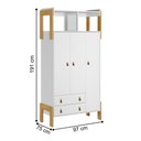 Ver imagem 2 de 4410 - Comoda 3gav C/nicho Fantasia Branco Acetinado (4410.3) + 4375 - G. Roupa 3pts/2gv C/nicho