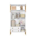 Ver imagem 4 de 4410 - Comoda 3gav C/nicho Fantasia Branco Acetinado (4410.3) + 4375 - G. Roupa 3pts/2gv C/nicho