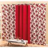 Cortina para Varão Simples 3M Ipanema Tecido Rústico Vermelho - Bia Enxovais - 2