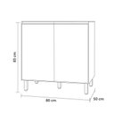 Ver imagem 3 de Balcão Cozinha 80cm 2 Portas sem Tampo Evidence - Branco