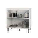 Ver imagem 2 de Balcão Cozinha 80cm 2 Portas sem Tampo Evidence - Branco